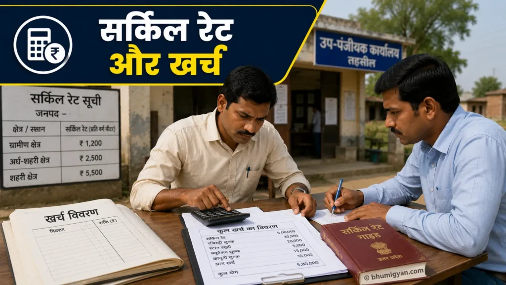 Calculating land registry cost and stamp duty based on UP Circle Rate list