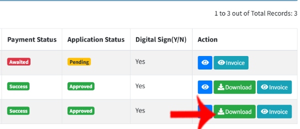 Step 6: Choose Download option for Download digitally signed Bihar Chakbandi Khatiyan