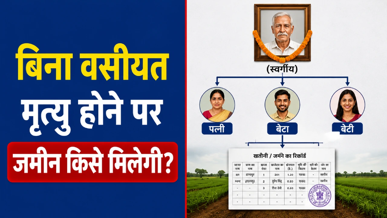 बिना वसीयत मृत्यु होने पर जमीन का उत्तराधिकार, पत्नी, बेटा, बेटी और मां के कानूनी अधिकार की जानकारी