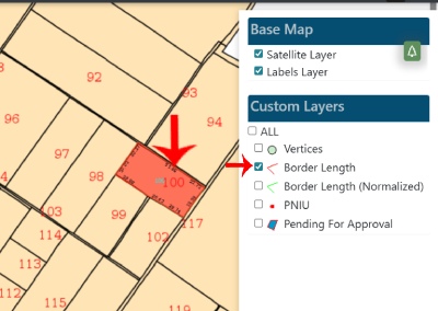 Step 3: How to check boundary length (Medh ki lambai) on UP Bhu Naksha portal