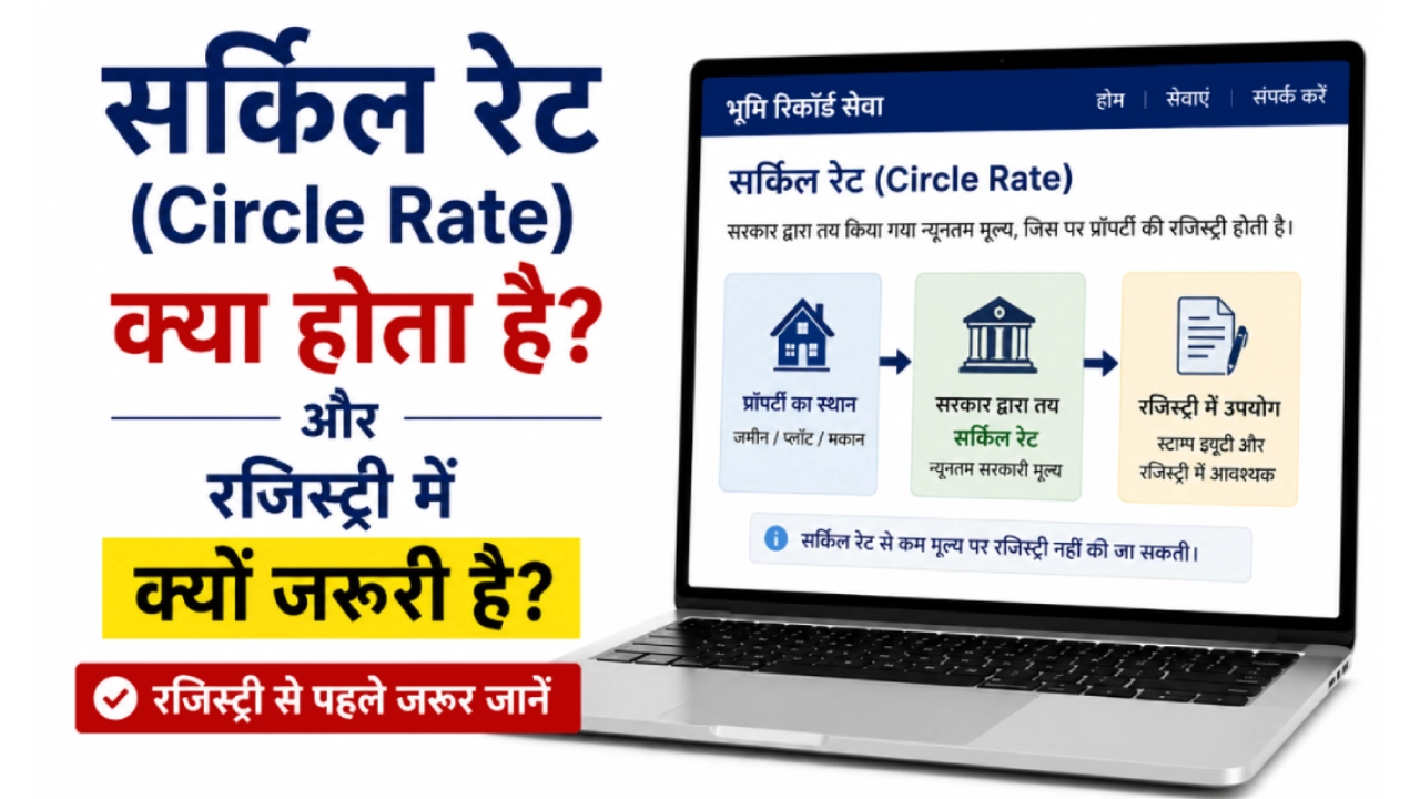 सर्किल रेट (Circle Rate) क्या होता है और रजिस्ट्री में यह क्यों जरूरी है - जानकारी देता हुआ इन्फोग्राफिक
